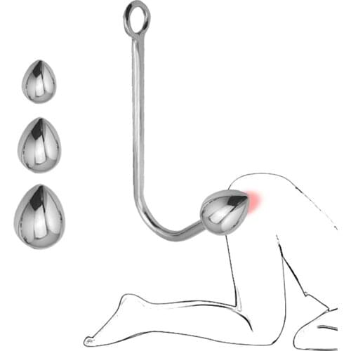 Anal Hook Stainless Steel Butt Plug Bdsm Anal Sex Toys Butt Hook Anal Anal Beads Large Anal Plug Gay Anal Metal Butt Plug Tail