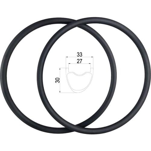 29er XC tubeless MTB T800 + T700 Carbon Rims 30mm x 30mm depth UD Matte 28 holes external nipple position for Pavel