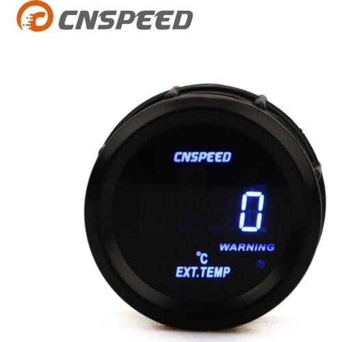 CNSPEED 2" 52mm Exhaust Gas Temperature Gauge Digital Exhaust Gas Temp Gauge Blue Led EGT EXT Gauge Car Meter With Sensor