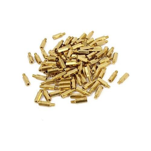 CCTV Cameras Parts Brass Standoff Hexagonal Spacer M2x7 100Pcs