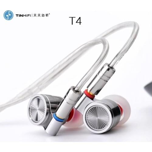 TINHIFI T4 Earphone Dynamic With Detachable Cable Tin audio T4 HIFI In-Ear Earphone
