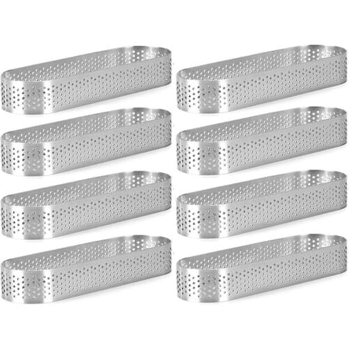 French Perforated Tart Ring Mold Heat-Resistant Mousse Cake Moulds Circle for Kitchen Pastry Baking Decoration Tools