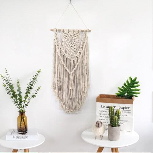Nordic Style Tapestry Cotton And Linen Tassel Wall Hanging Living Room Door Curtain Boho Decor New Fashion Chic Ornaments