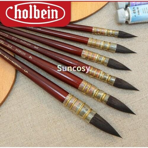 Holbein 210 Series Squirrel hair round head watercolor brush, For Artist Painting Brush Art Tool painting Art supplies