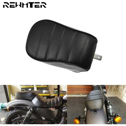 Motorcycle Black Leather Rear Passenger Pad Seat Cushion Pillow Pad For Harley Sportster Iron 883 XL883N Models 2016 2017-2019