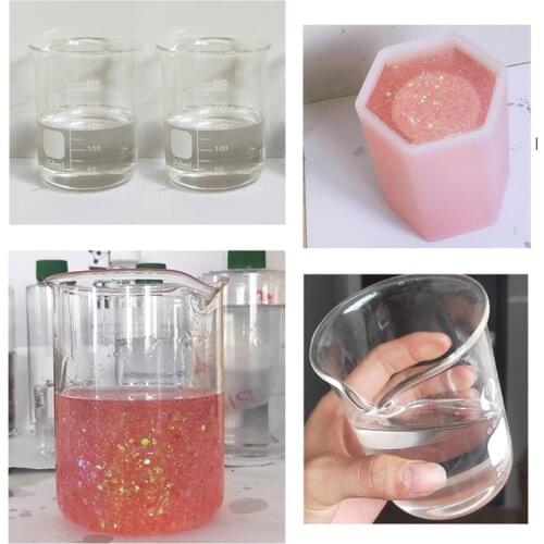 R58E 1:1 AB Epoxy Crystal Clear Resin Glue Tool Set Reusable Mixing Cup Stirrers DIY Jewelry Making Tool Kit