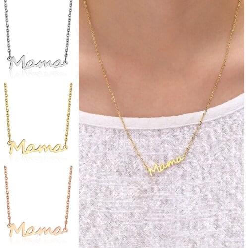 2021 New Mothers Love Pendant Jewelry Fashion Delicate Letter Mama Necklace Best Minimal Necklace for Moms Mothers Day Gifts