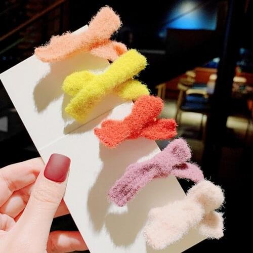 Autumn and Winter Children Cute Colors Nylon Bow Ornament Hair Clips Girls Lovely Alloy Barrettes Hairpins Kids Hair Accessories