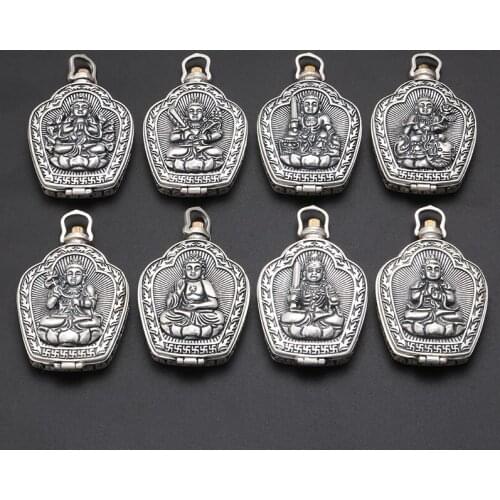 925 sterling silver pendant for men vintage chinese style religious charms eight different styles pendant man silver jewellery