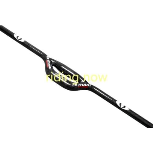 Full carbon handlebar dual riser flat bar 3K glossy T700 carbon 25.4mm 31.8mm