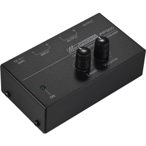 PP500 Phono Preamp Preamplifier with Level Volume Control for LP Vinyl Turntable