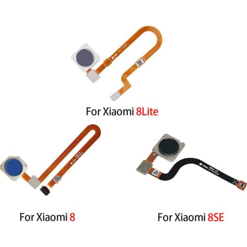 Touch ID Fingerprint Sensor Scanner Flex Cable For Xiaomi 8 8Lite Lite 8SE 8 SE Back Home Return Button Key Replace Parts