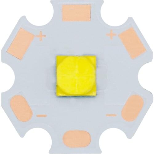 New 18W Lights Full Power LED 3V-4V 5050mm 17-18W Only For LED Flashlight Lamp Bead White 6500K With 20mm Copper bracket PCB DIY