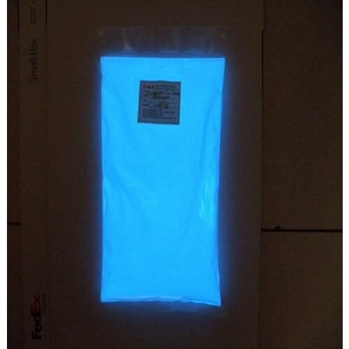 Glow in dark pigment, photoluminescent pigment, color:skyblue, widely used in many industrial, like paint, ink, etc