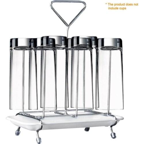 Rotating Cup Mug Glass Holder Rack Stainless Steel Drying Rack Stand for kitchen