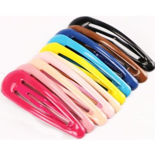 10Pcs 5cm Snap Hair Clips for Hair Clip Pins BB Hairpin Color Metal Barrettes for Baby Children Women Girl Styling Accessories