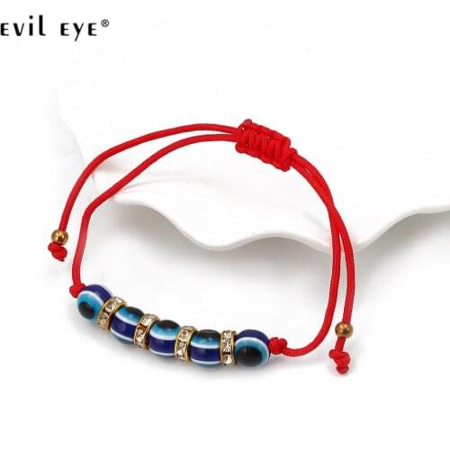 EVIL EYE Butterfly Fatima Hamsa Hand Charm Bracelet Red Rope Chain Braided Bracelet Adjustable Jewelry for Women Female SE120