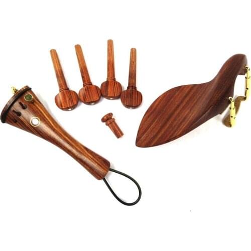 1 set high quality rosewood violin fittings 4/4, violin parts accessories