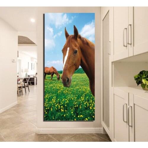 Canvas Painting 1Pcs Running Horses Painting Modern Wall art Home Decorative poster Paint On Canvas Prints cheap gift FA395