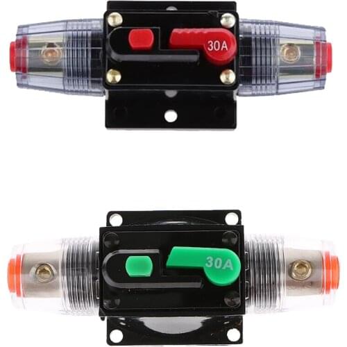 2pcs 30A 12V/24V/32V Automobile Waterproof Circuit Breaker Reset Fuse Holder