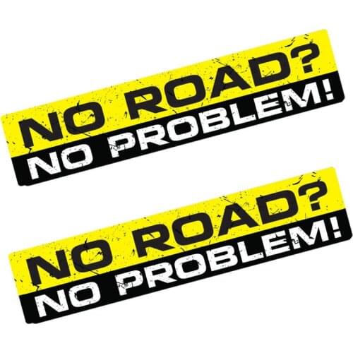 Hot Sell 2X Car Sticker Lnterest NO ROAD NO PROBLEM Reflective Decal Window Vinyl Reflective Sunscreen Anti-UV PVC