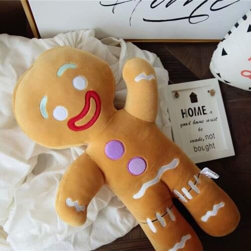 30-60cm Cartoon Cute Gingerbread Man Plush Toys & Pendant Stuffed Baby Appease Doll Biscuits Man Pillow Reindeer for Kids Gift