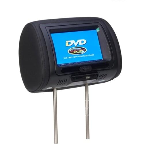 Car Pillow LCD Screen Car Rearview Monitor Car Headrest Monitor DVD Monitor Game Player Monitors with DVD USB SD IR FM 7 inch