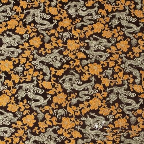 CF04 0.5meter Dragon Brocade Jacquard Fabric For Traditional Chinese Fabric Wedding Cheongsam Fabric Mulberry Silk DIY Material