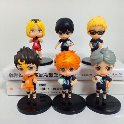 6pcs Anime Haikyuu Action Figure Toys Cartoon Shoyo tobio Kenma Tooru PVC Model Dolls Volleyball Figures Children Gifts