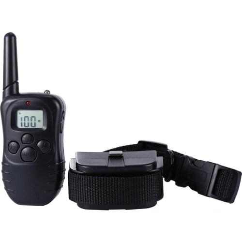 998D 300M Adjustable Waterproof Electronic Remote Control No Shock Anti Bark Safe Pet Dog Training Collar with LCD Display
