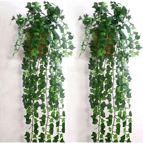 20pcs/lot 90CM long artificial Green Flower Leaves Ivy Rattan Fake Foliage Flowers home decor