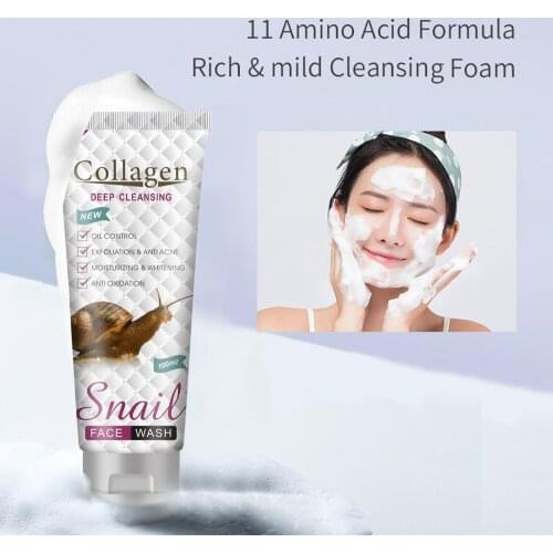 Collagen snail facial cleanser 100ml cleansing moisturizing cleanser face wash skin care products face care beauty products