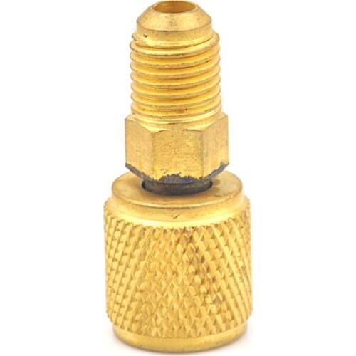 1PC Brass Air Conditioners Adapters R410a Adapter Fitting 1/4" Male To 5/16" SAE Female Charging Hose To Vacuum Pump Accessories