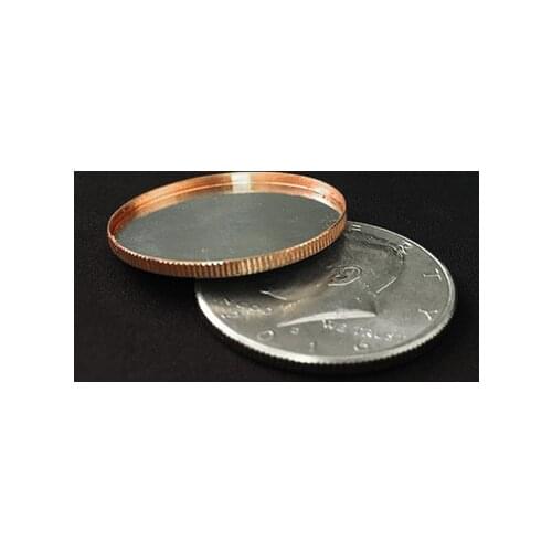 1pc Magnetic Expanded Shell (Half Dollar) Magic Tricks Props Gimmick Appear Vanish Magia Magician Accessory Close Up Illusions
