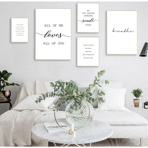 Modern Life Quotes Art Posters Home Decor Nordic Canvas Painting Wall Art Letters Print Fresh Minimalist for Living Room Picture