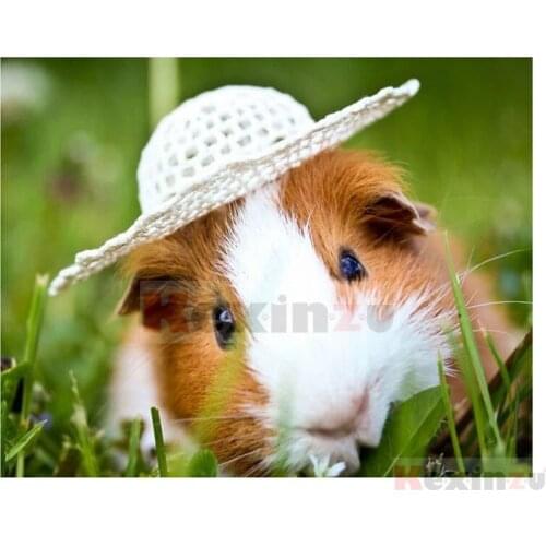 Kexinzu Full 5D DIY Square/Round Drill Diamond Painting "Animal mouse Cat" 3d Diamond Embroidery Cross Stitch Decor Gift Ke25