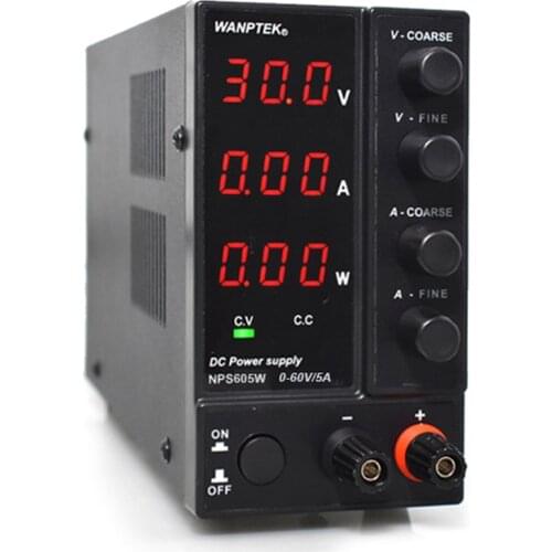 NPS605W DC regulated power supply Power Display Mini Adjustable Digital 0-60V 0-5A Laboratory Test Power Supply