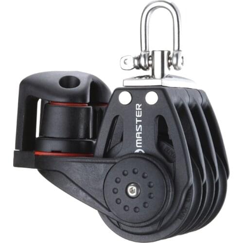 Marine Boat Yacht Sailboat Hardware 75mm 2 15/16 inch Triple Swivel Shackle Angle Fairlead Cleat Block Master BB-0712FE