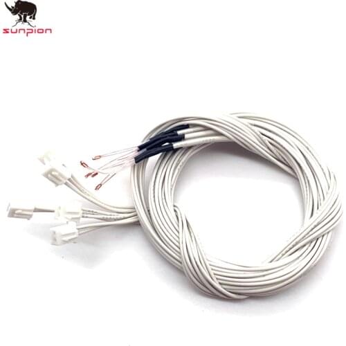 100 k NTC 3950 Single-ended Glas Verzegeld Thermistor Temperatuursensor Met XH2.54-2P Terminal 1 m Kabel Voor 3D Printer