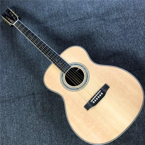 Solid top 00028 Parlor acoustic guitar 000-28 acoustic electric guitar free shipping eric signature abalone acoustic guitar