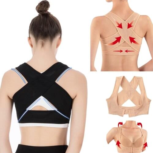 Women Back Brace Support Belt Orthopedic Back Shoulder Posture Corrector Bust Push Up Shapewear Back Straightener Health Care