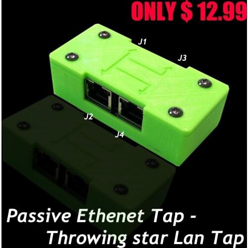 Passive Ethernet Tap Throwing Star LAN Tap Network Packet Capture Mod Replica Monitoring Ethernet Communication RJ45 Throwing