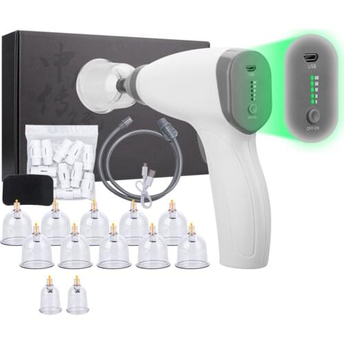 Rechargeable Vacuum Cupping Set Electric Scraping Cupping Cans Adjustable Magnetic Suction Cupping Guasha Suction Massager