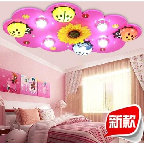 Childrens room lights boys and girls LED ceiling light creative cartoon beetle bedroom lamp kids room lighting