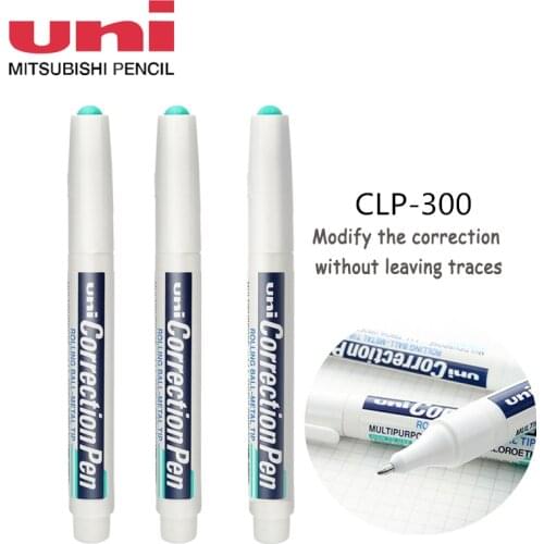 UNI Correction Pen 8ml 1.0mm Fluid Rolling Ball Metal/Plastic Tip Capacity Large Non-toxic Marker for Office & School Supplies