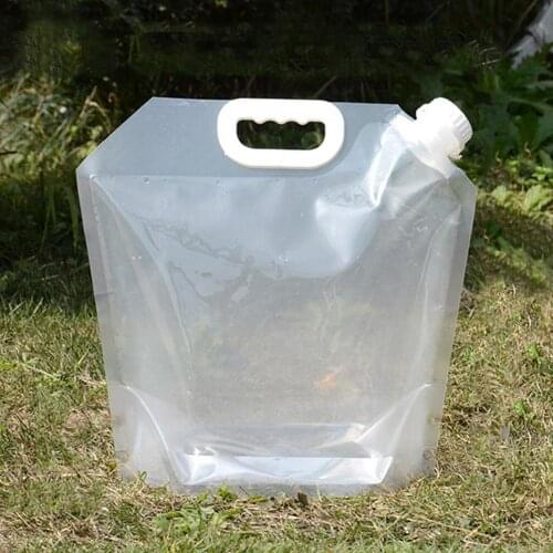 5000mL Home Outdoor Folding Portable Water Bag With Faucet Car Water Storage Bag Bucket Emergency Water Bag Sports Riding Bottle
