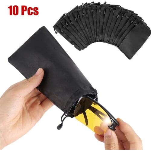 1/5/10/pcs Soft Cloth Waterproof Sunglasses Bag Microfiber Dust Storage Pouch Glasses Carry Bag Portable Eyewear Case Container