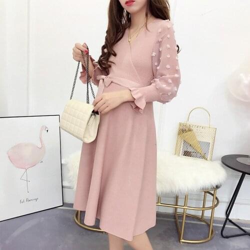Knitted Maternity Dresses Pregnancy Clothes For Pregnant Women Dress Maternity Dresses Autumn Spring Wear