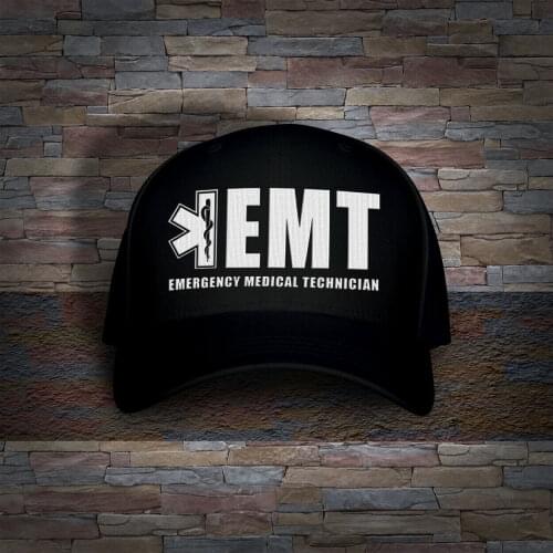 EMT Emergency Medical Technician Paramedic Print Cap Hat Adult Unisex Travel Baseball Caps One Size