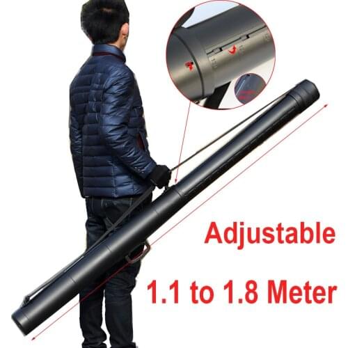 High Quality Adjustable Max 1.1-1.8 meter Alastic ABS Fishing rod tube fishing rod case rod bag outdoor tackle bag Lure rod box